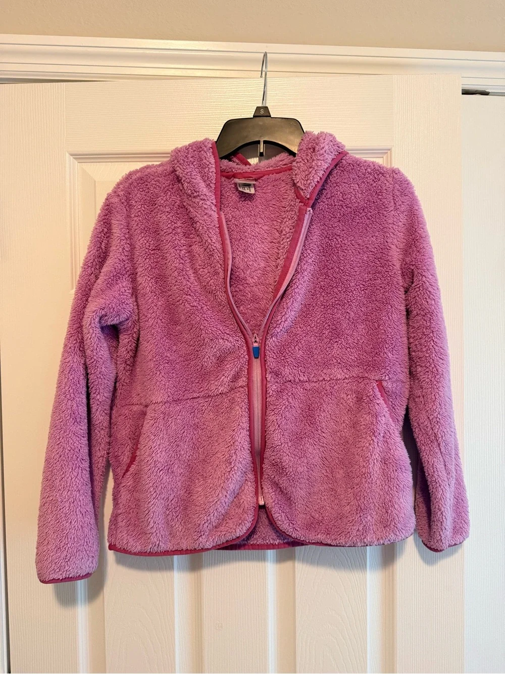 Hanna Andersson Plush Zip-Up Hooded Jacket - Pink